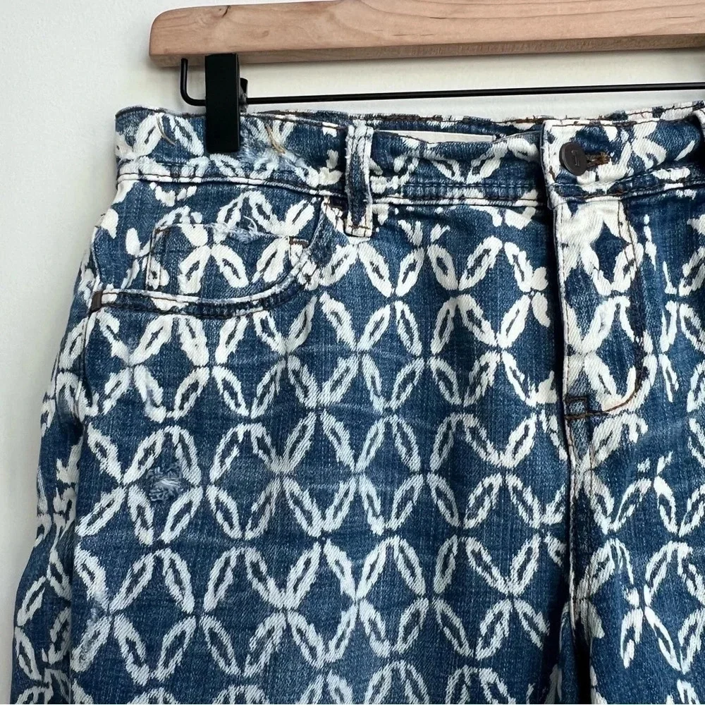 Anthropologie Pilcro & the letterpress bleach dye Hyphen denim jean shorts 90s - Picture 4 of 15